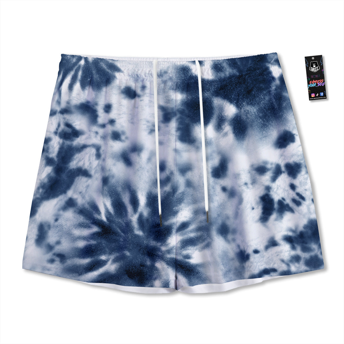 Tattersall Denim Print Pattern Mesh Shorts