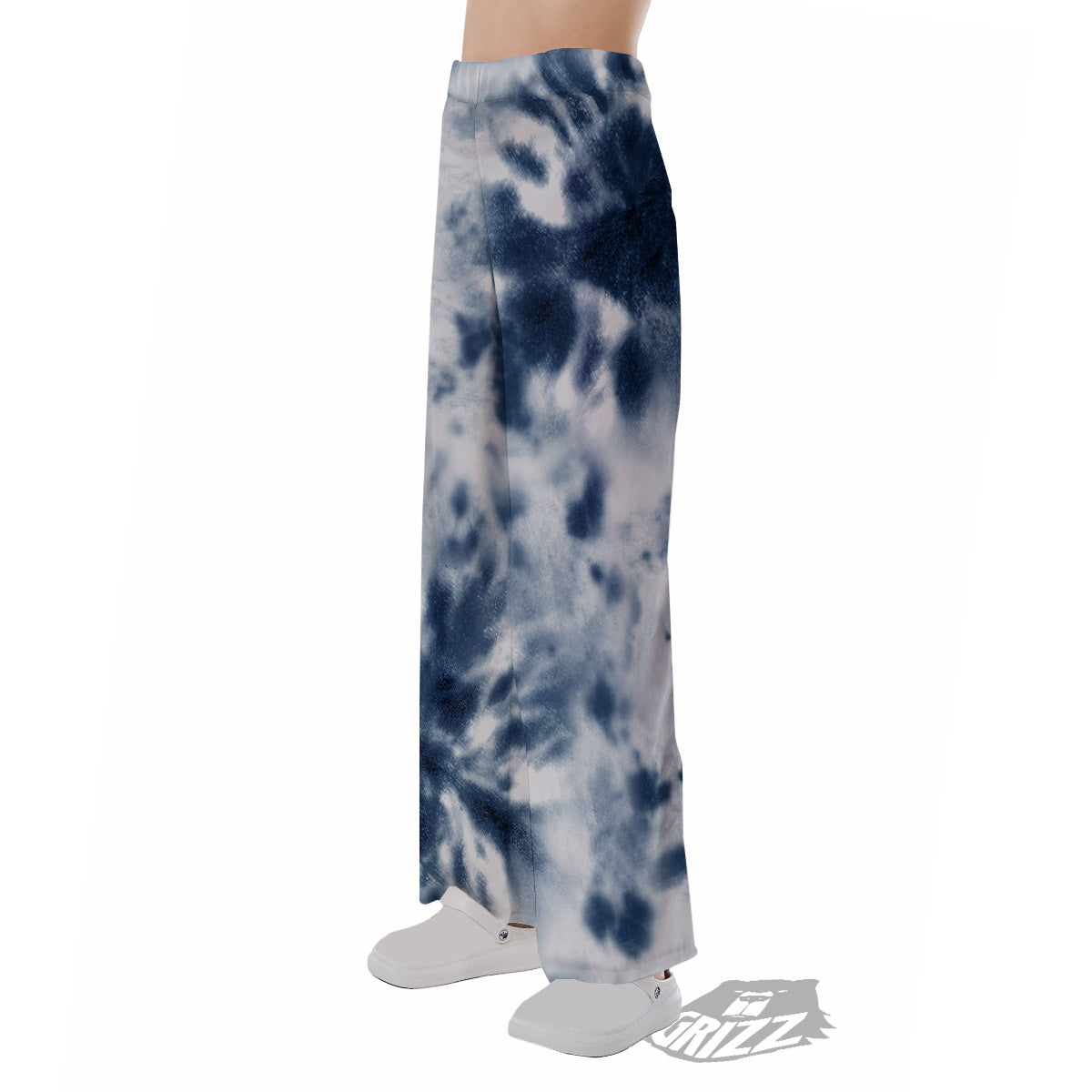 Tie Dye Blue Shibori Print Pajama Pants-grizzshop