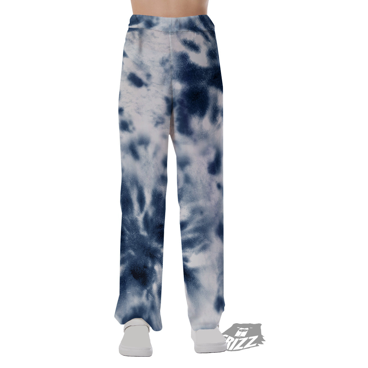 Tie Dye Blue Shibori Print Pajama Pants-grizzshop