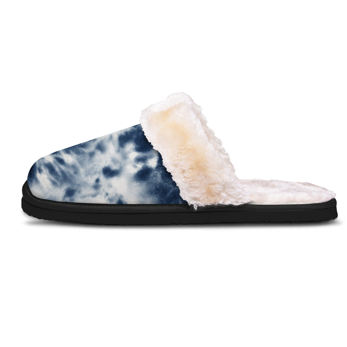 Tie Dye Blue Shibori Print Slippers-grizzshop
