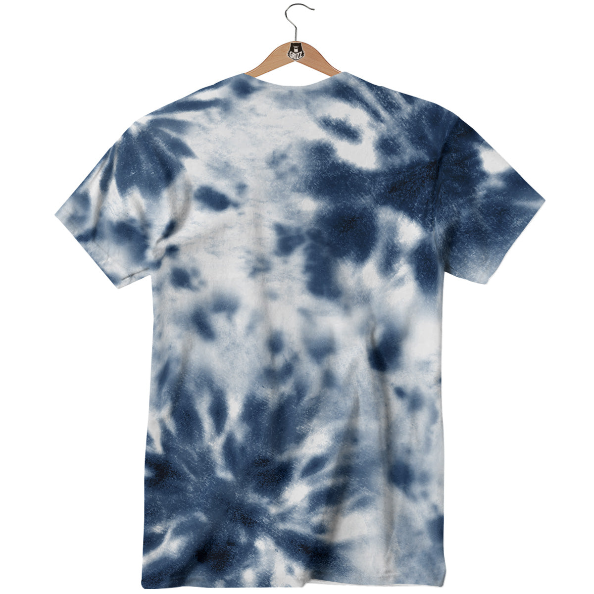 Tie Dye Blue Shibori Print T-Shirt-grizzshop