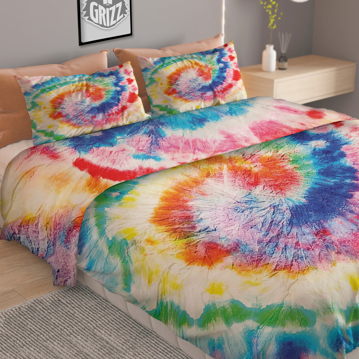 Tattersall Green Print Pattern Duvet Cover Bedding Set