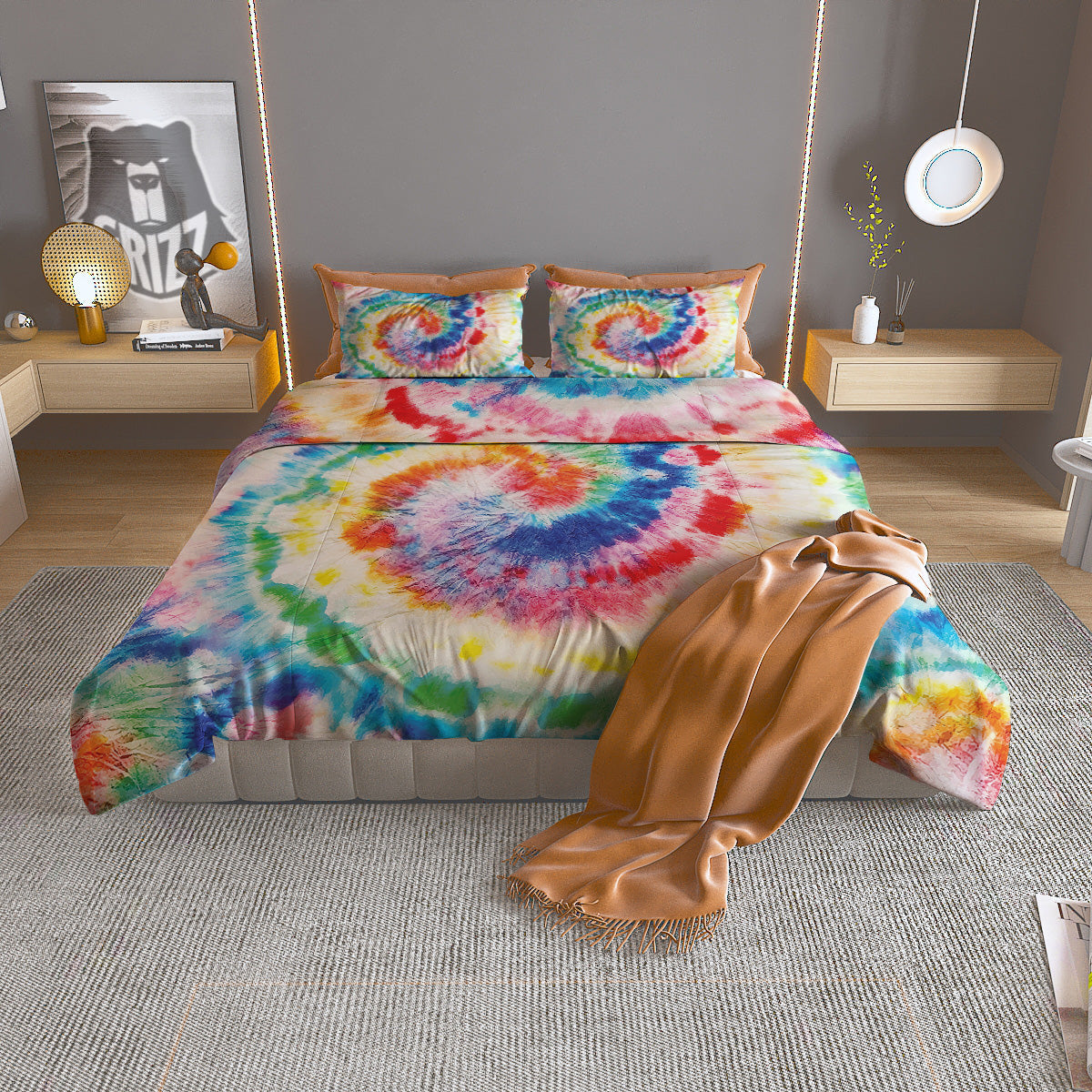 Tattersall Green Print Pattern Duvet Cover Bedding Set