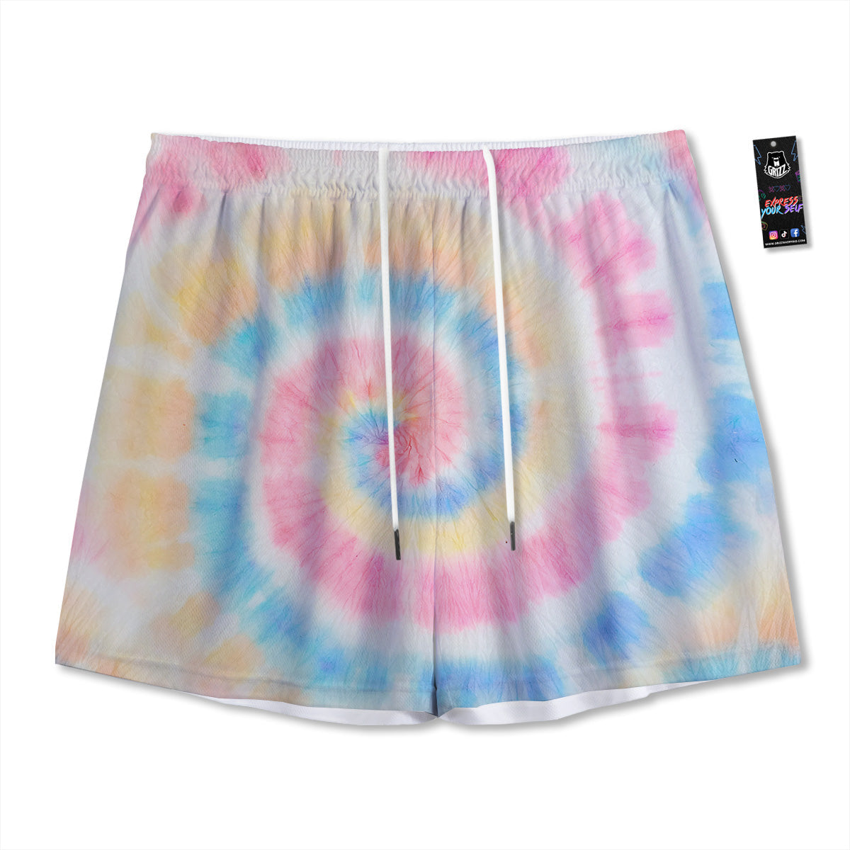 Tattersall Grey Print Pattern Mesh Shorts