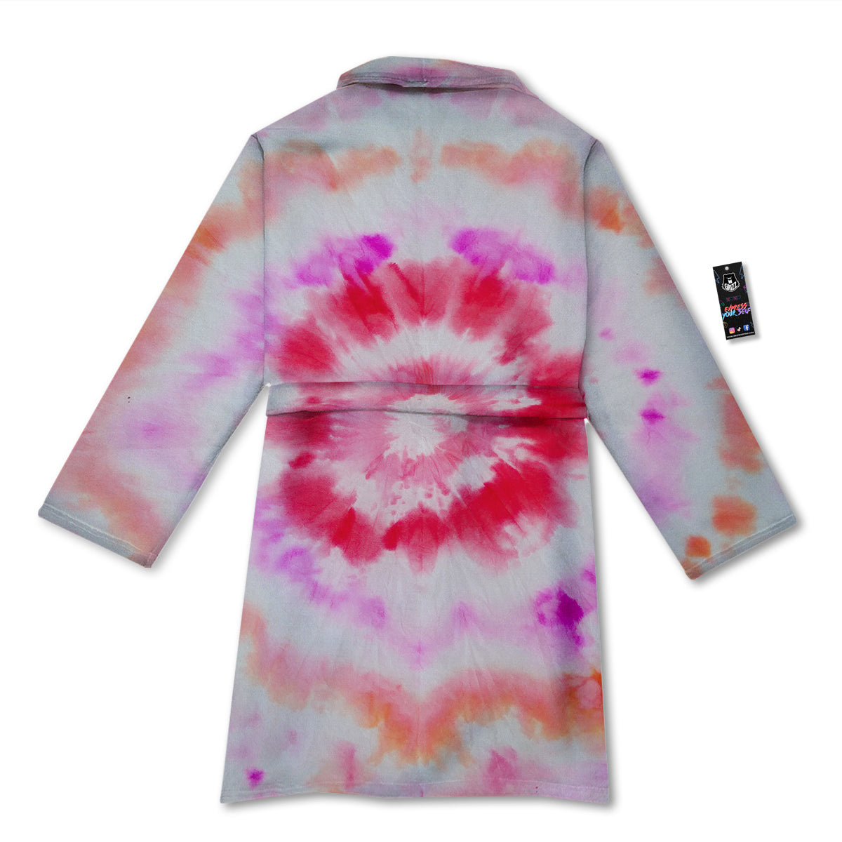 Tie Dye Circle Print Bathrobe-grizzshop