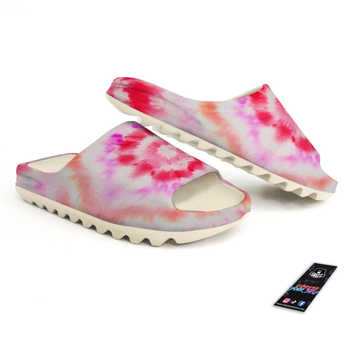 Tie Dye Circle Print Sandals-grizzshop