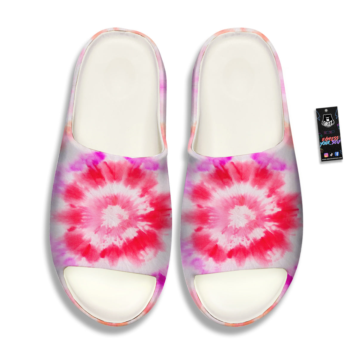 Tie Dye Circle Print Sandals-grizzshop