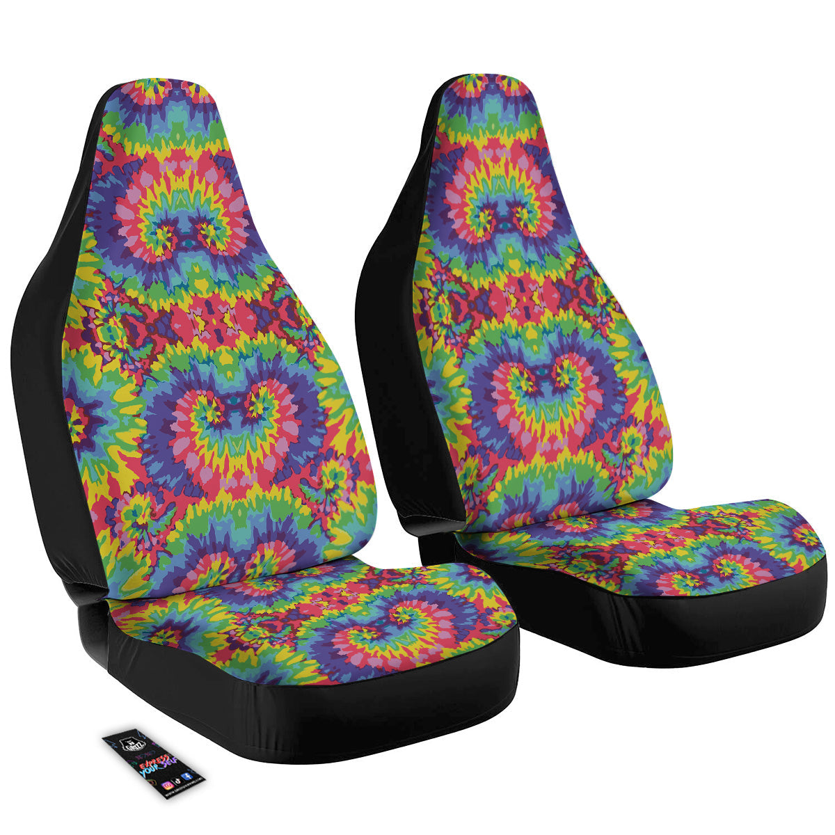 Tie Dye Colorful Abstract Print Pattern Car Seat Covers-grizzshop