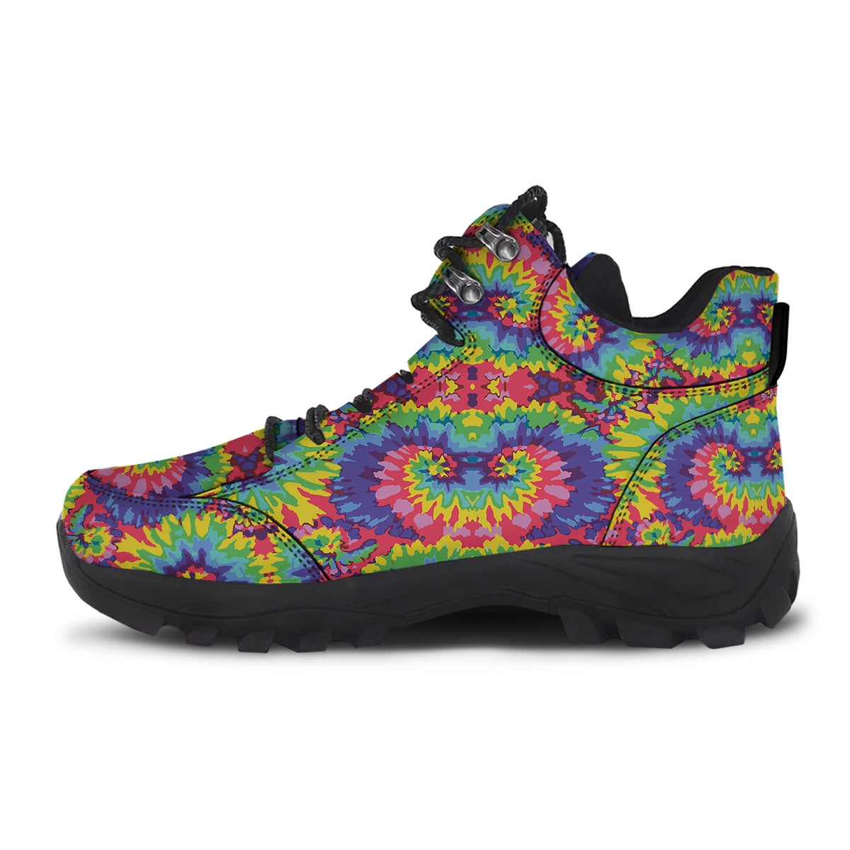 Tie Dye Colorful Abstract Print Pattern Hiking Shoes-grizzshop