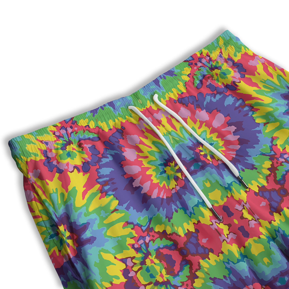 Tie Dye Colorful Abstract Print Pattern Men's Athletic Shorts
