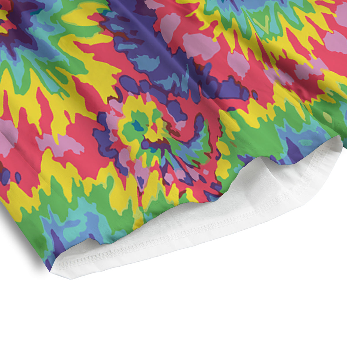 Tie Dye Colorful Abstract Print Pattern Men's Athletic Shorts