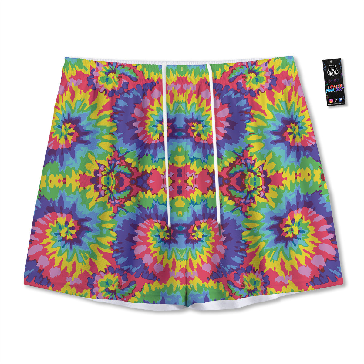 Tongue Gay Pride Print Pattern Mesh Shorts