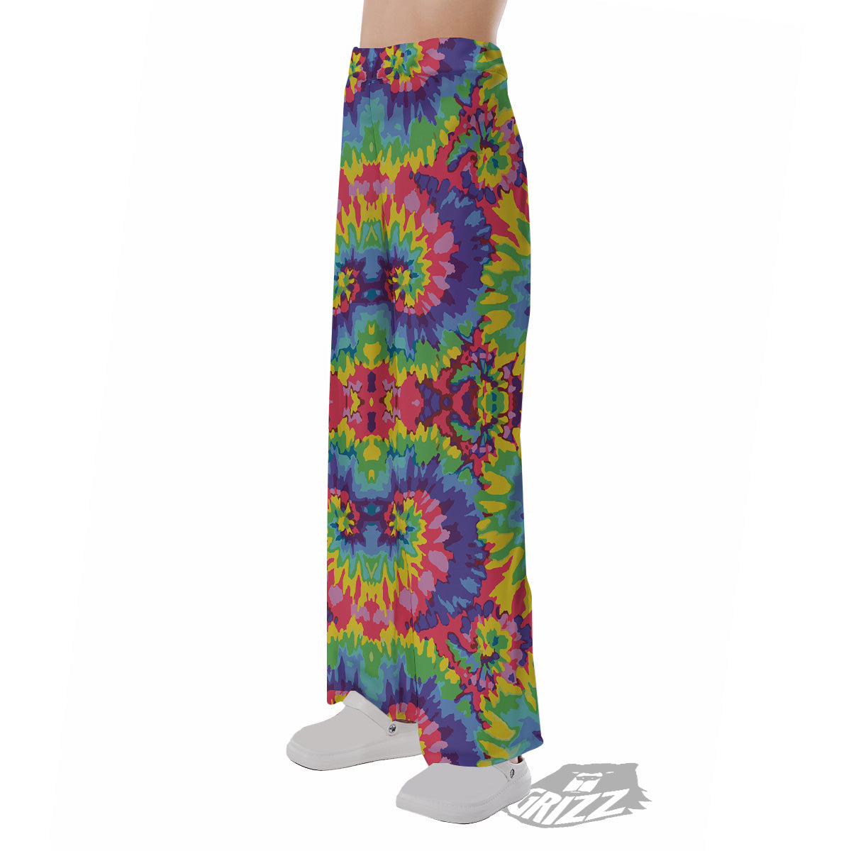 Tie Dye Colorful Abstract Print Pattern Pajama Pants-grizzshop