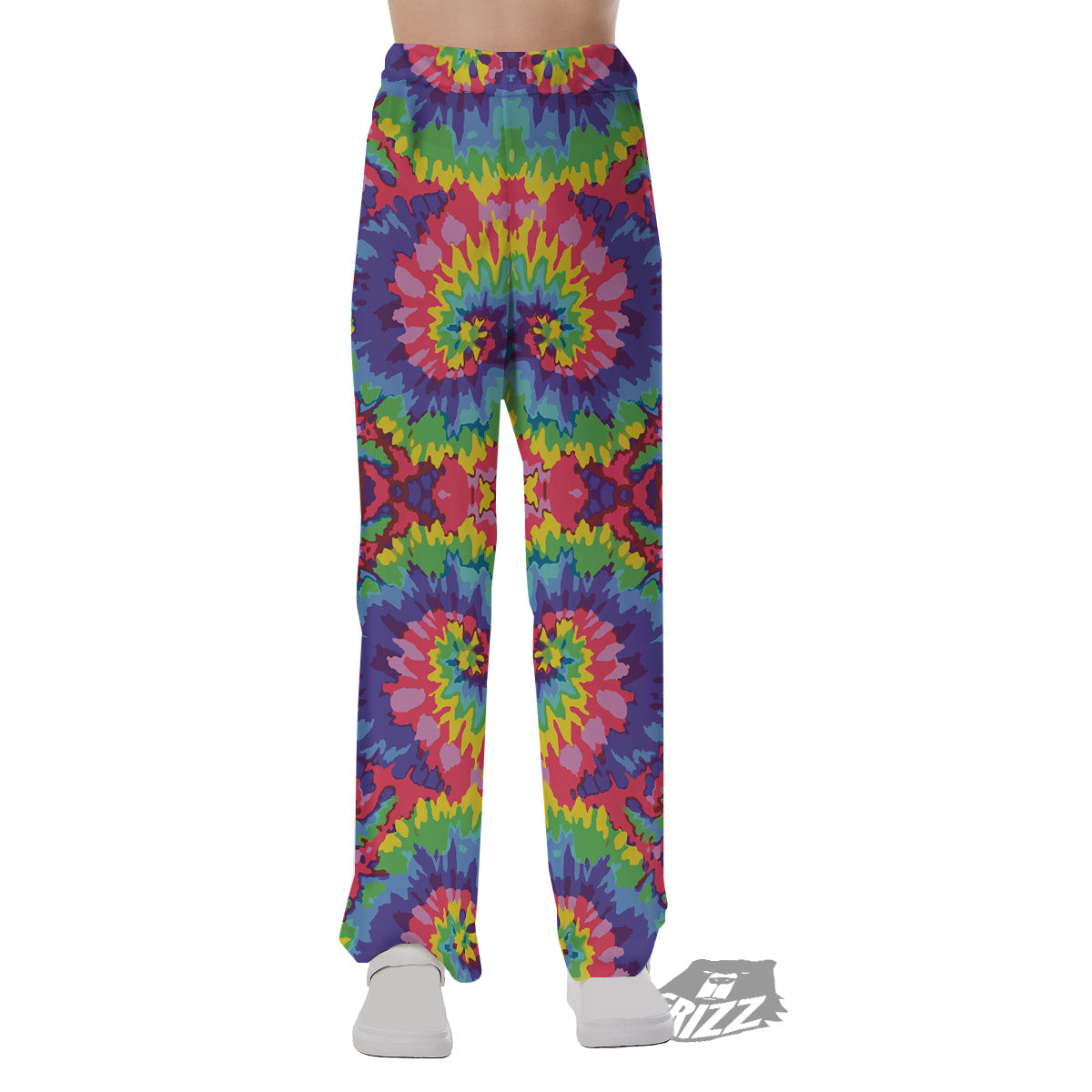 Tie Dye Colorful Abstract Print Pattern Pajama Pants-grizzshop