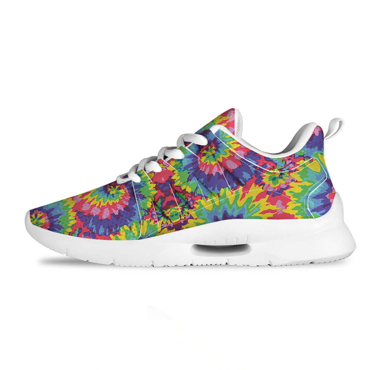 Tie Dye Colorful Abstract Print Pattern Tennis Shoes-grizzshop