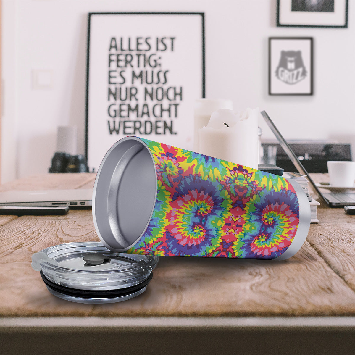 Tie Dye Colorful Abstract Print Pattern Tumbler-grizzshop