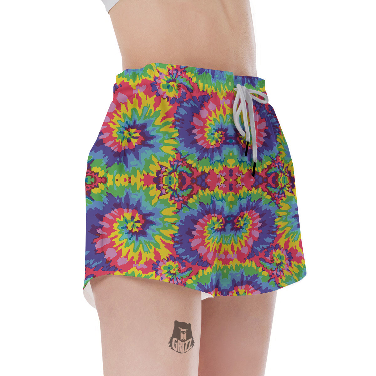 Tie Dye Colorful Abstract Print Pattern Women's Shorts-grizzshop