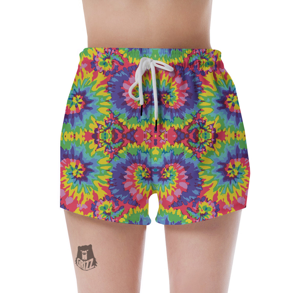 Tie Dye Colorful Abstract Print Pattern Women's Shorts-grizzshop