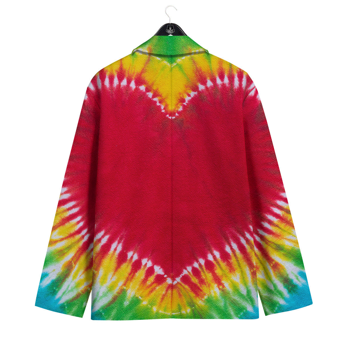 Tie Dye Colorful Heart Print Men's Sport Coat-grizzshop