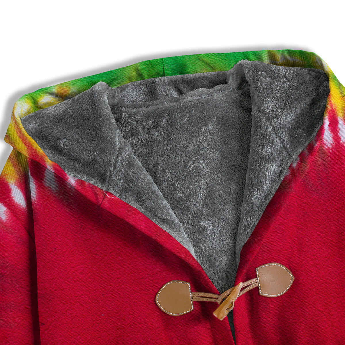 Tie Dye Colorful Heart Print Men's Windbreaker Jacket-grizzshop
