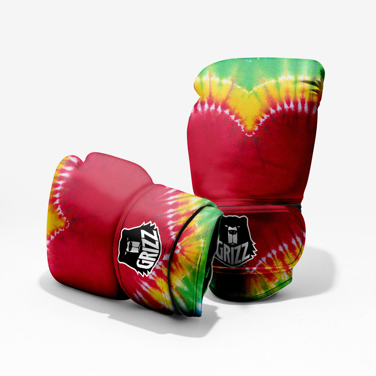 Tie Dye Colorful Heart Print Pro Boxing Glove