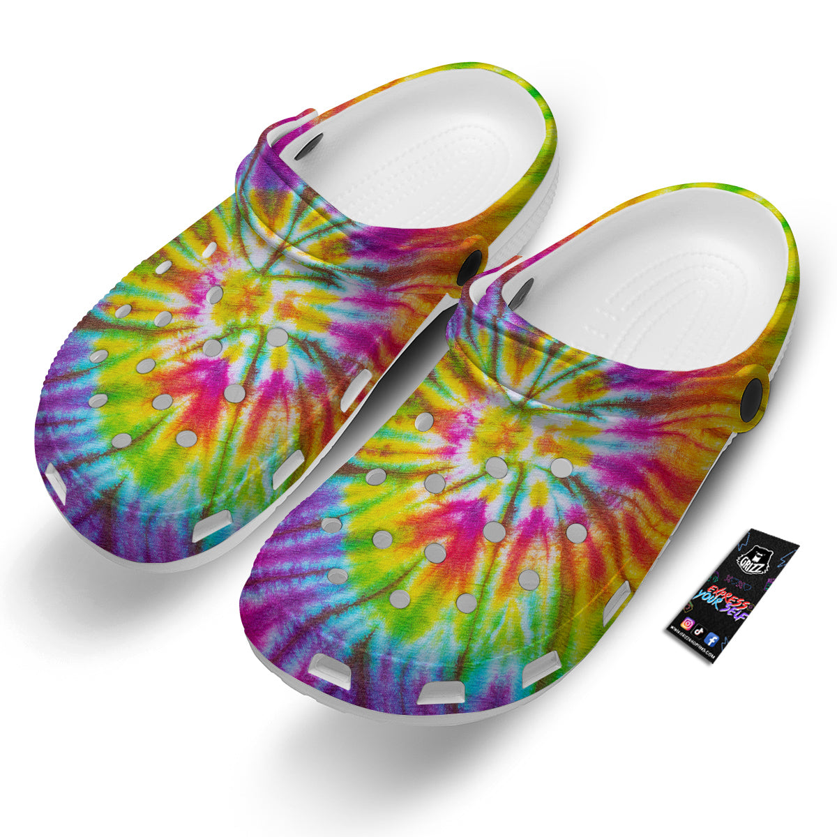 Tie Dye Colorful Hippie Print Clog-grizzshop