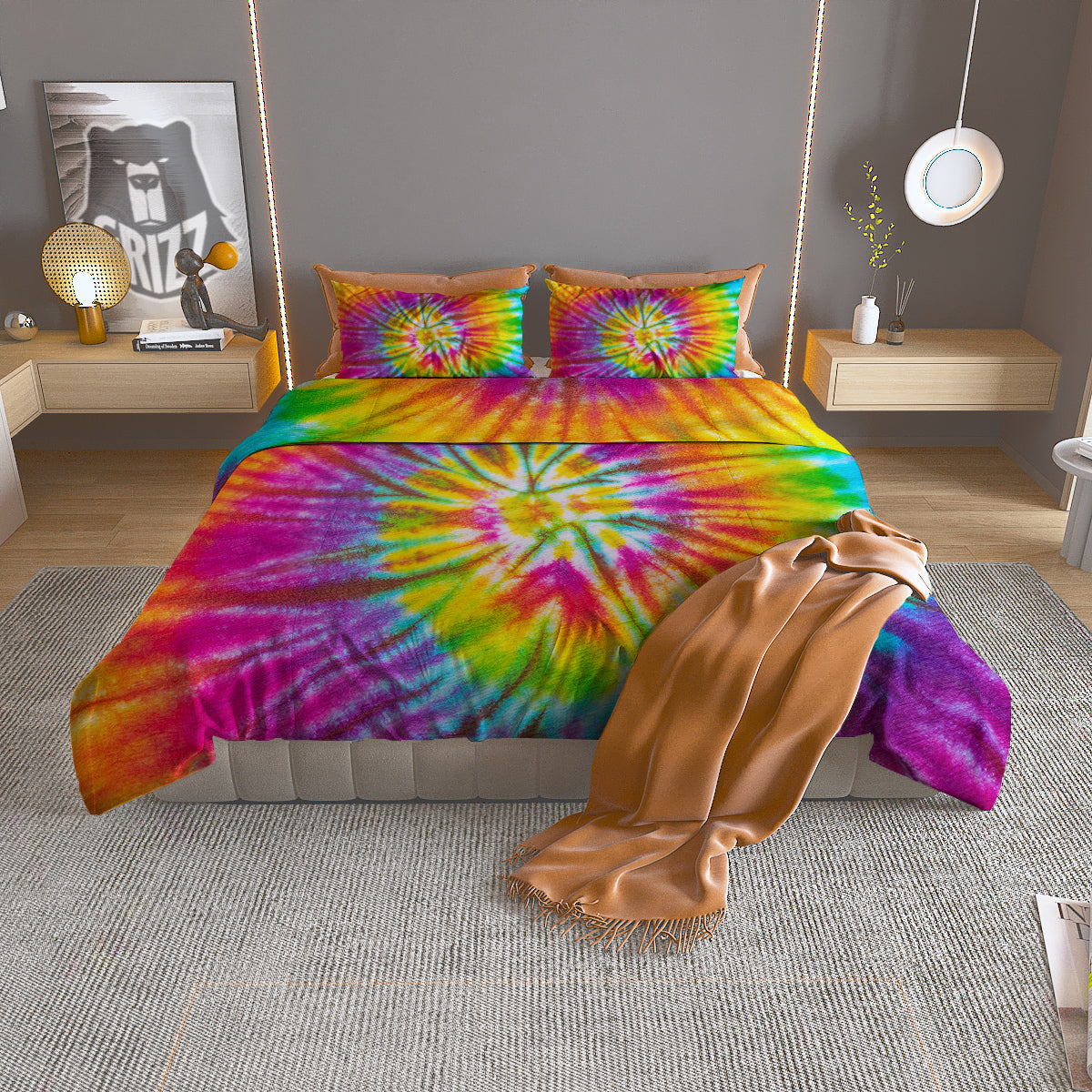 Taurus Sign Black And Gold Print Duvet Cover Bedding Set