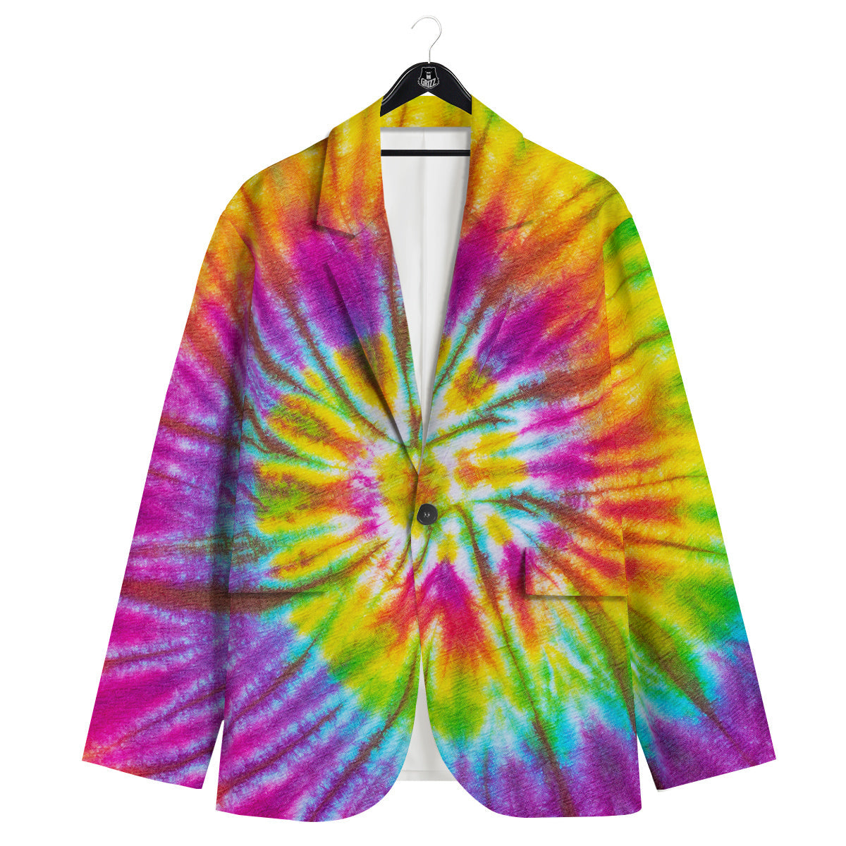 Tie Dye Colorful Hippie Print Men's Sport Coat-grizzshop