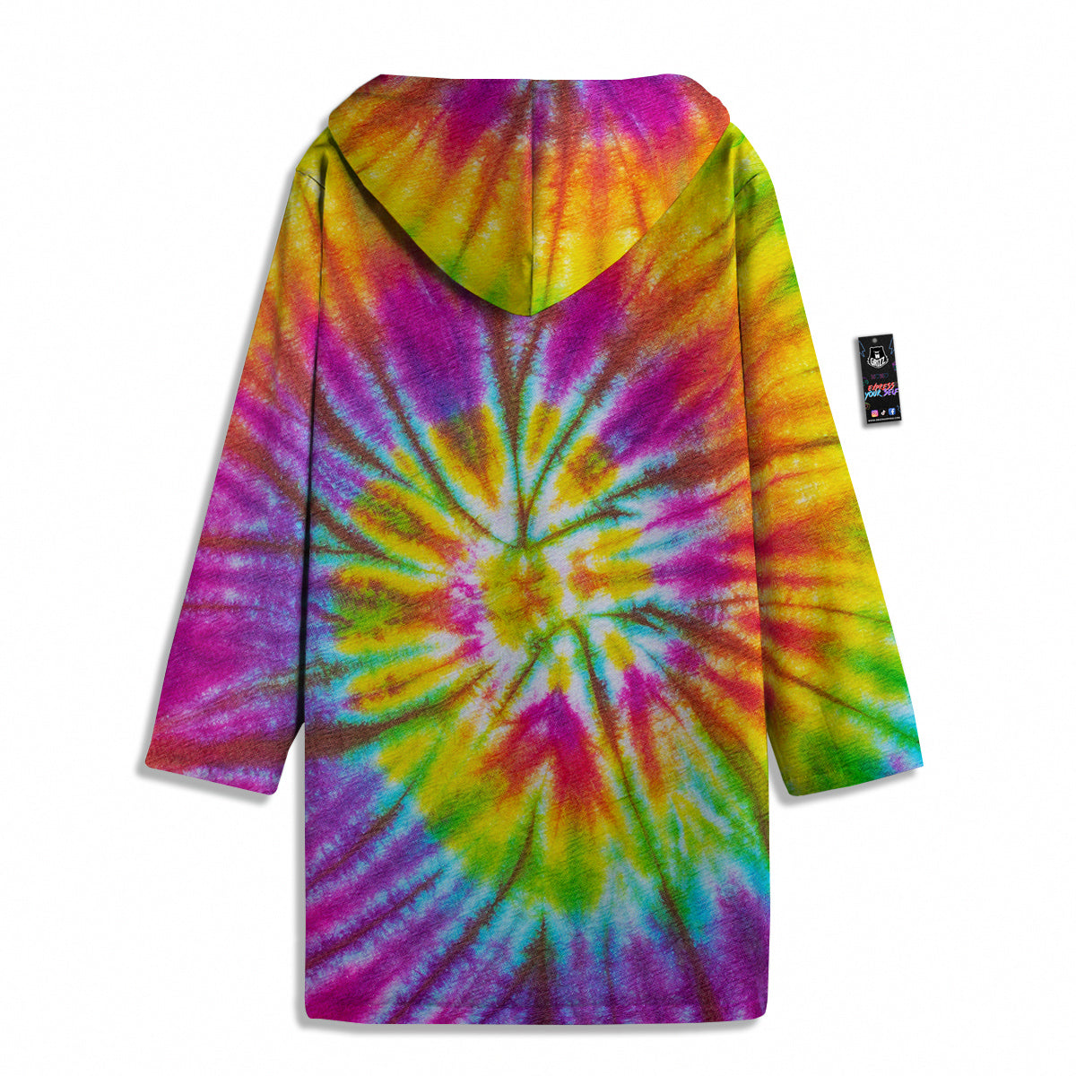 Tie Dye Colorful Hippie Print Men's Windbreaker Jacket-grizzshop