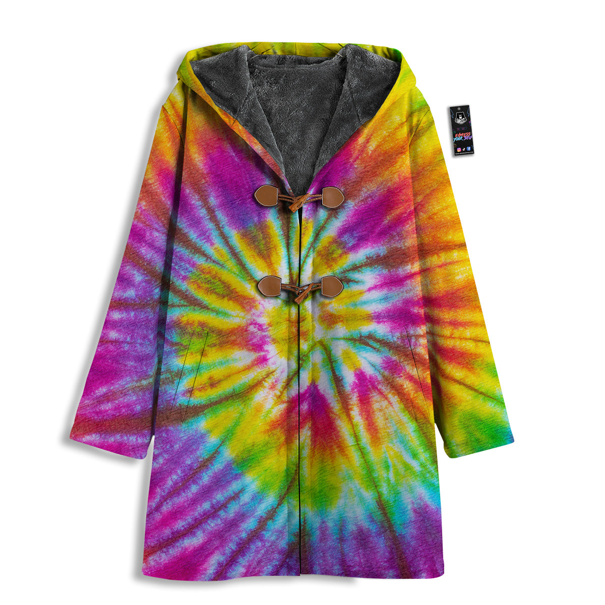 Tie Dye Colorful Hippie Print Men's Windbreaker Jacket-grizzshop
