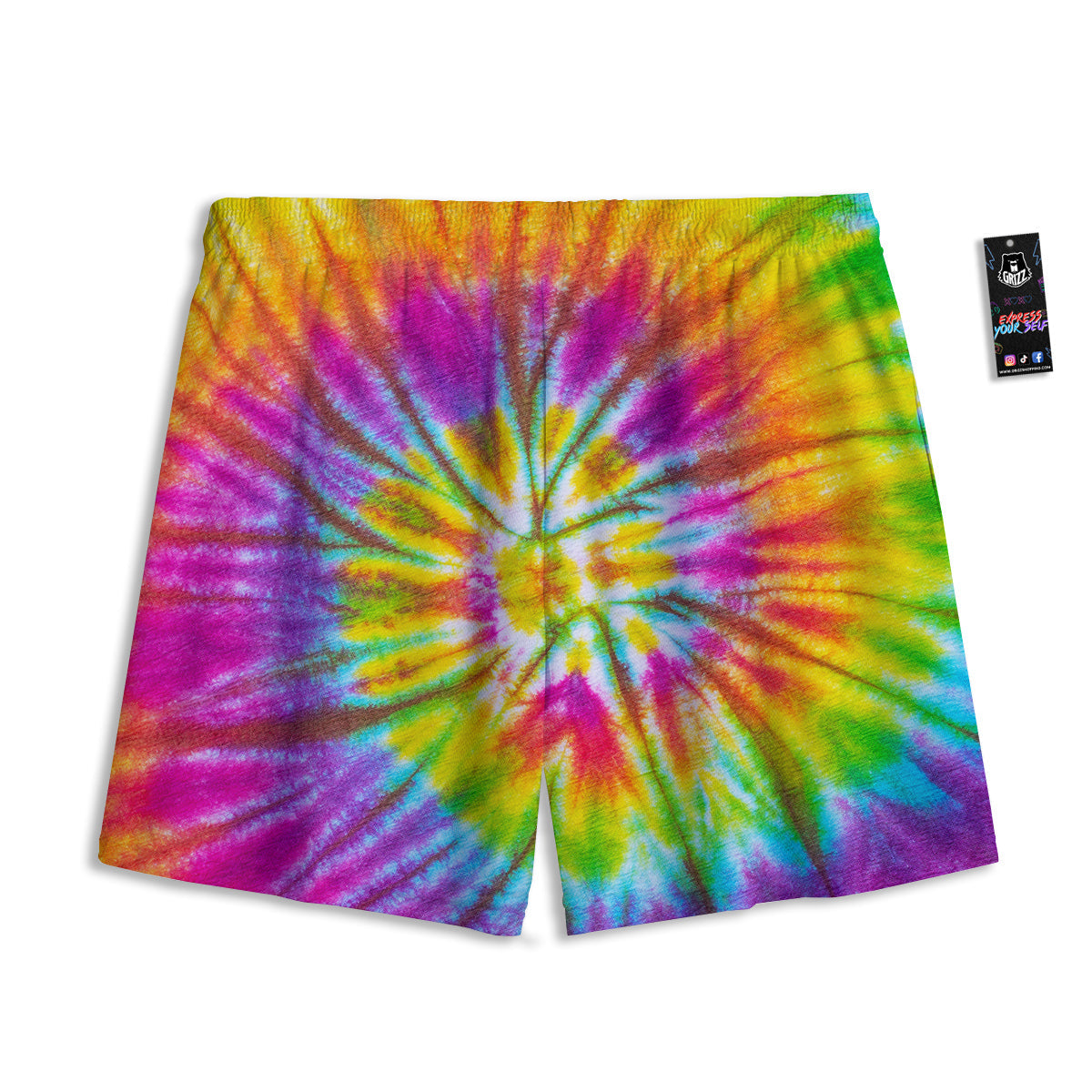 Taurus Sign Black And Gold Print Mesh Shorts