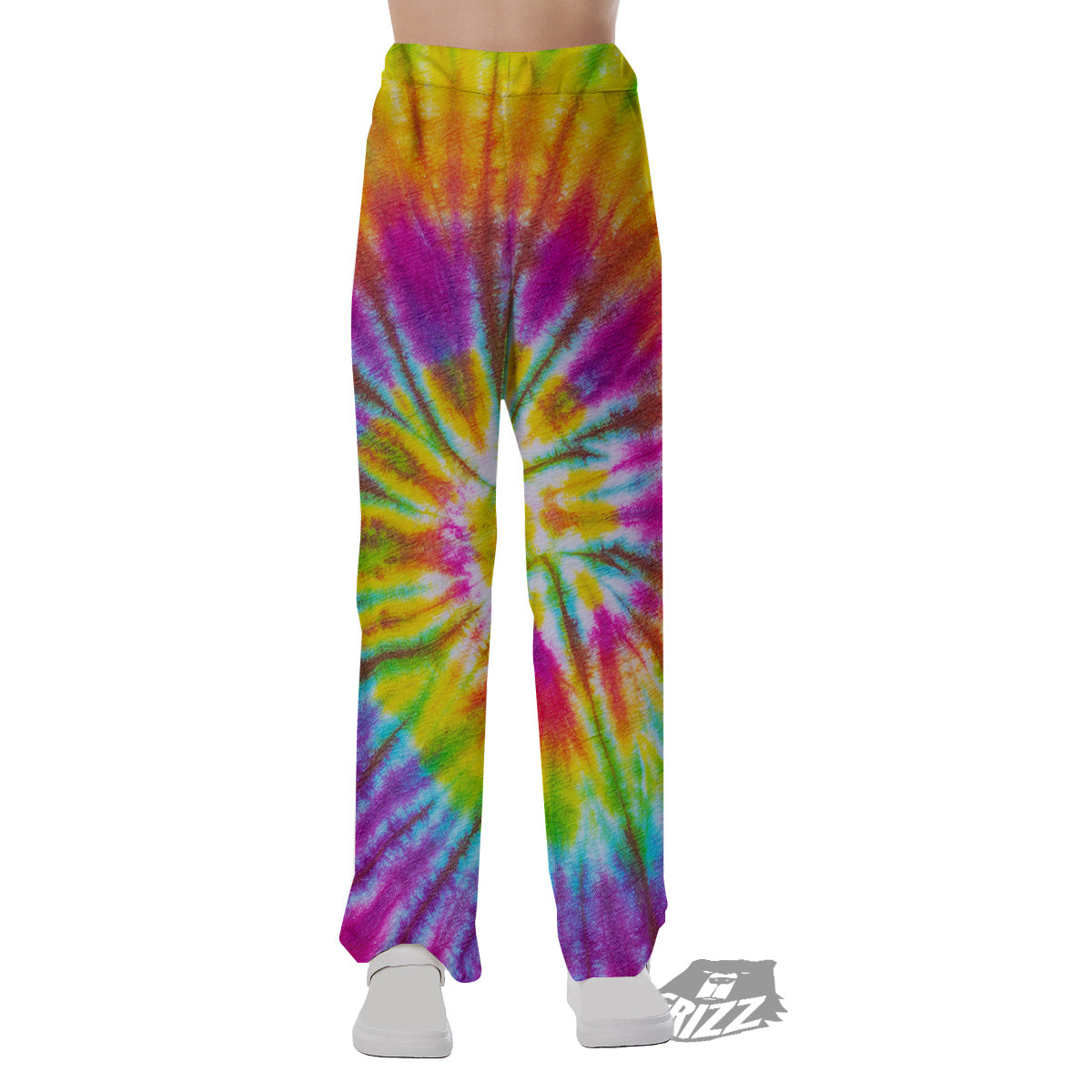 Tie Dye Colorful Hippie Print Pajama Pants-grizzshop