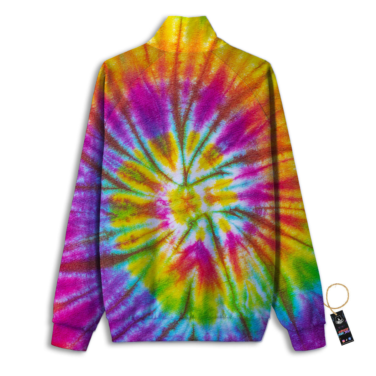 Tie Dye Colorful Hippie Print Track Jacket-grizzshop
