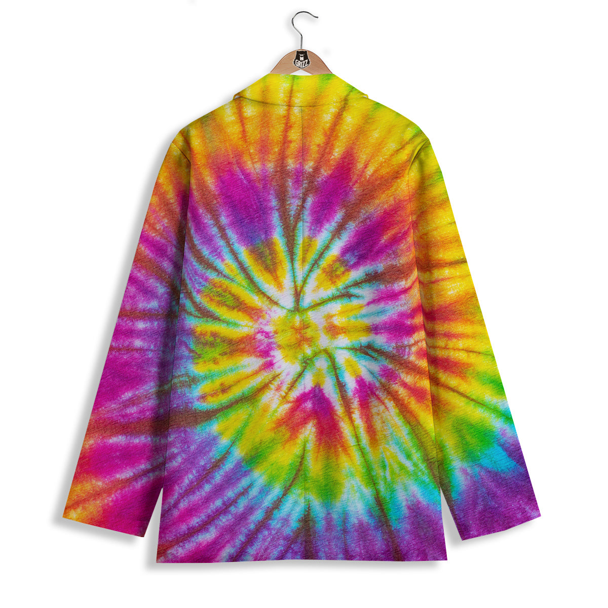 Tie Dye Colorful Hippie Print Women's Blazer-grizzshop