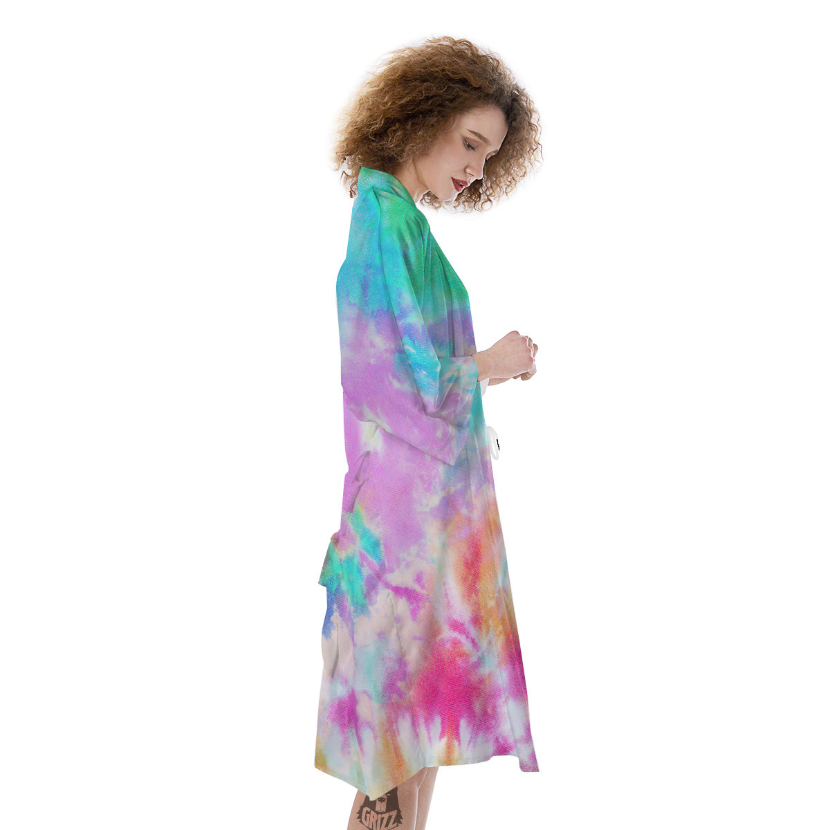 Tie Dye Colorful Print Kimono-grizzshop