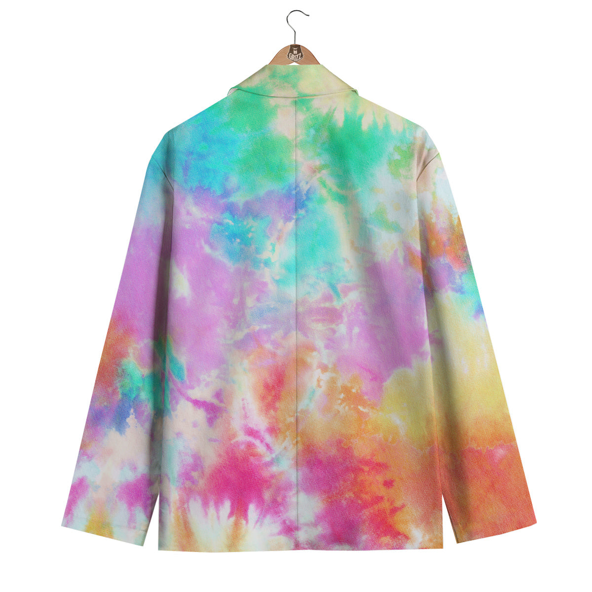 Tie Dye Colorful Print Men's Blazer-grizzshop