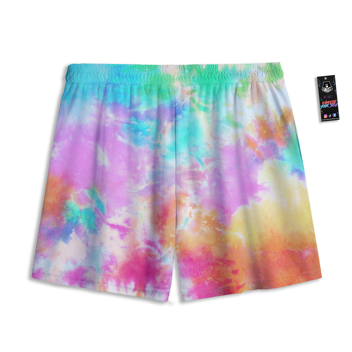 Teddy Bear Cute Print Pattern Mesh Shorts
