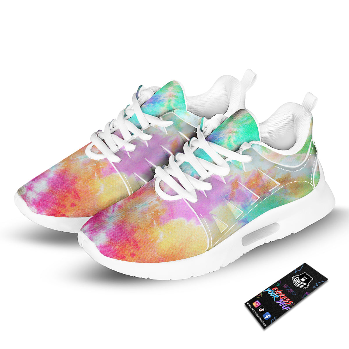 Tie Dye Colorful Print Tennis Shoes-grizzshop