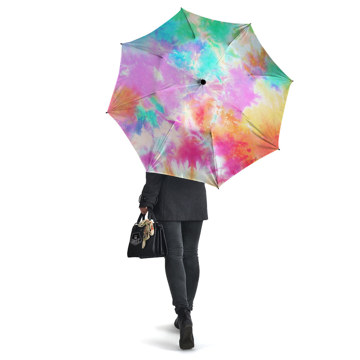 Tie Dye Colorful Print Umbrella-grizzshop