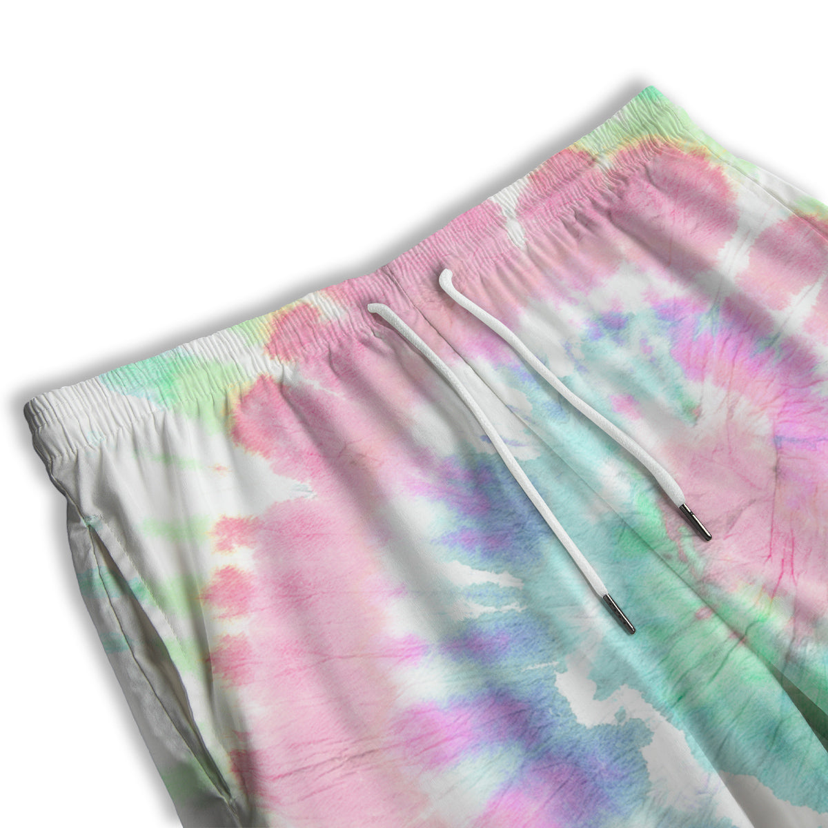 Tie Dye Colorful Spiral Print Men's Athletic Shorts