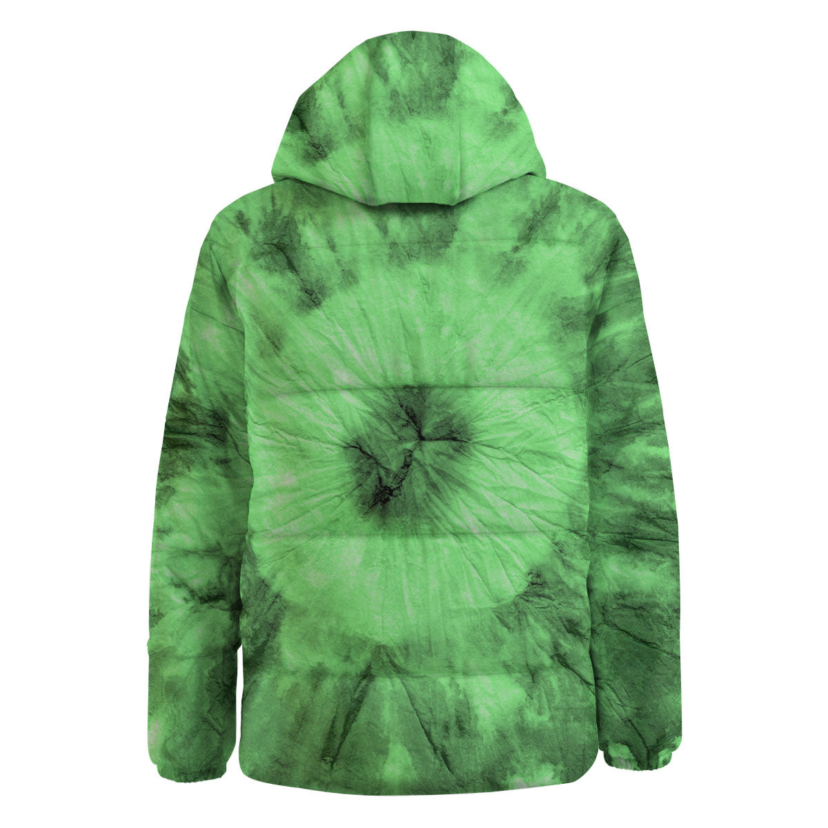 Tie Dye Green Print Down Jacket-grizzshop