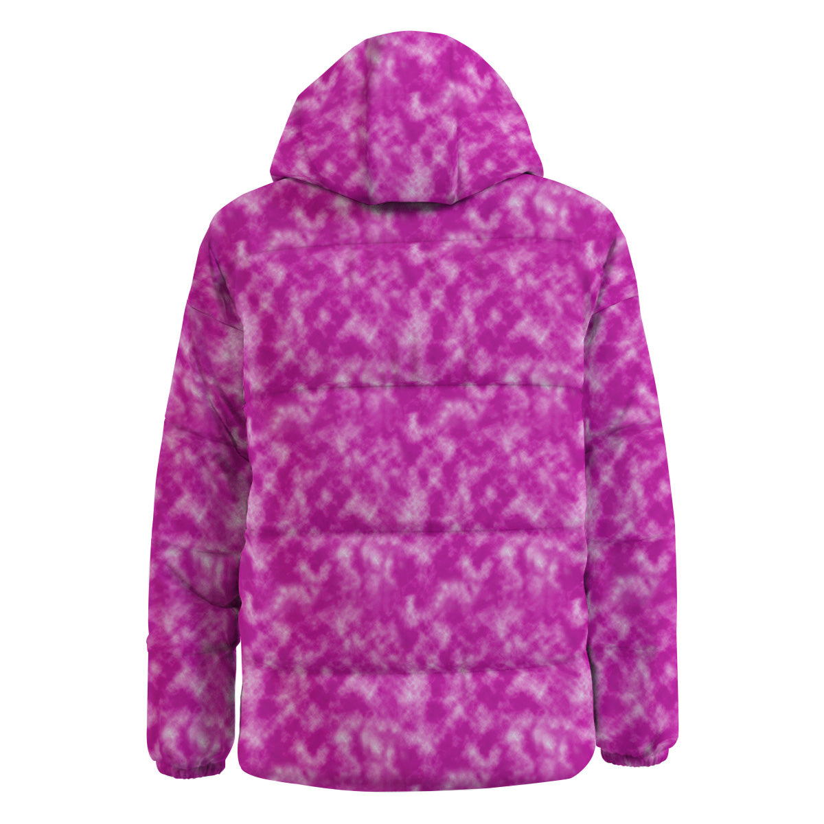 Tie Dye Hot Pink Print Pattern Down Jacket-grizzshop