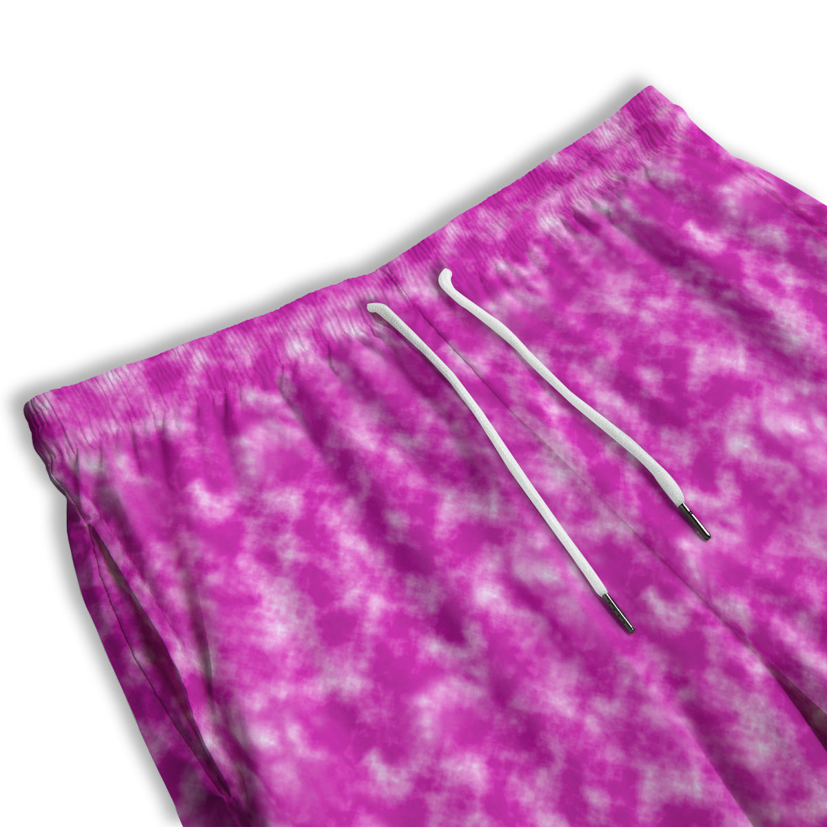 Tie Dye Hot Pink Print Pattern Men's Athletic Shorts