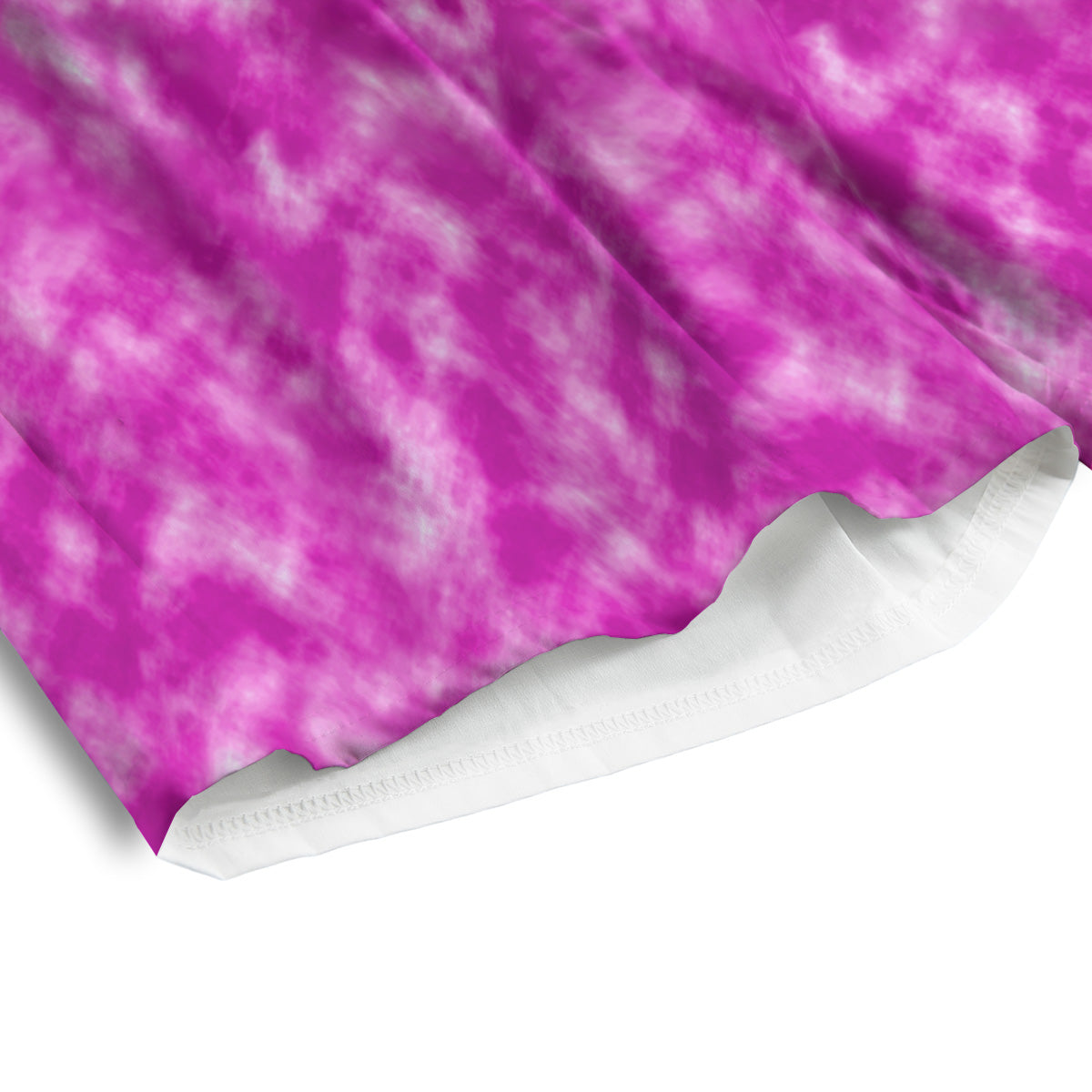 Tie Dye Hot Pink Print Pattern Men's Athletic Shorts