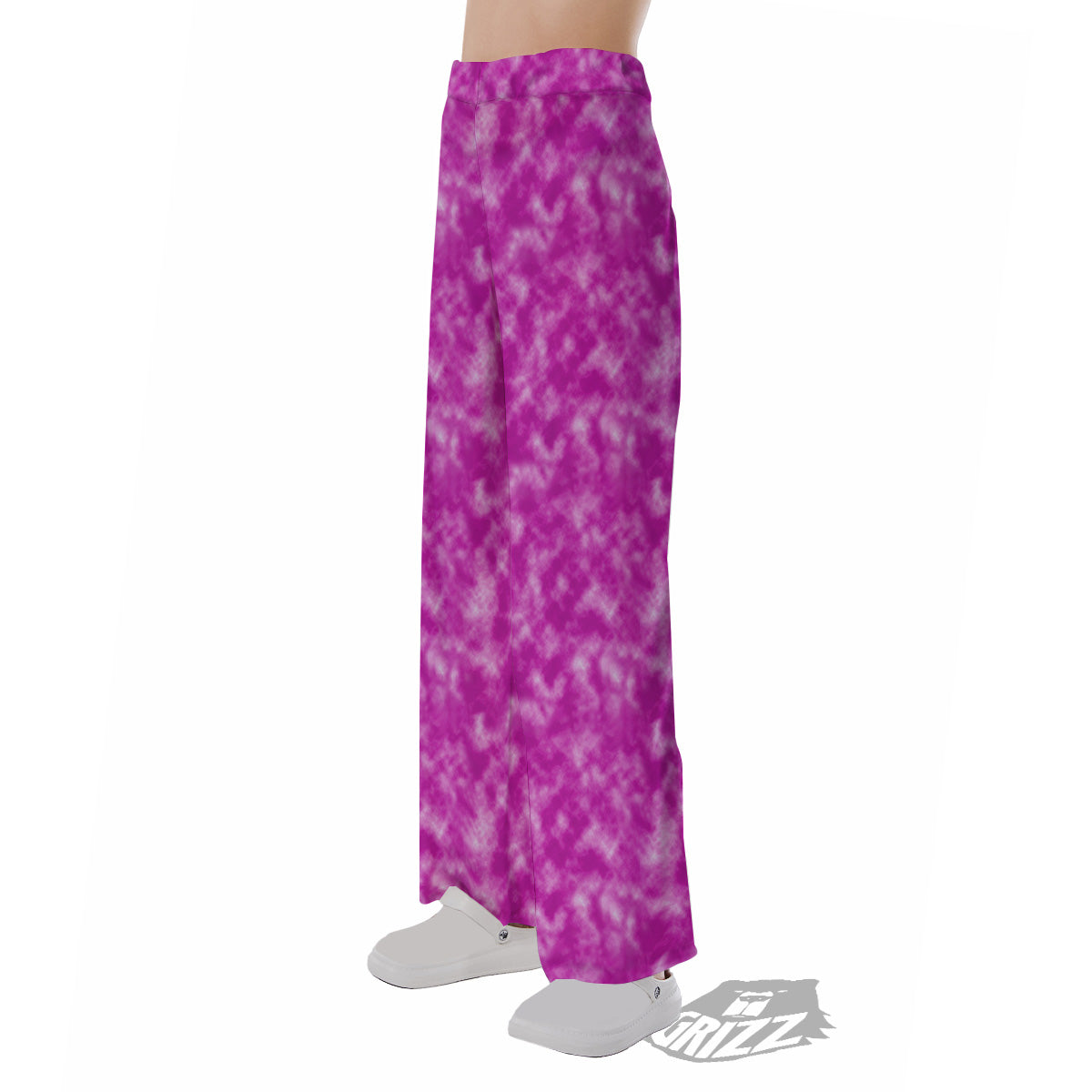 Tie Dye Hot Pink Print Pattern Pajama Pants-grizzshop