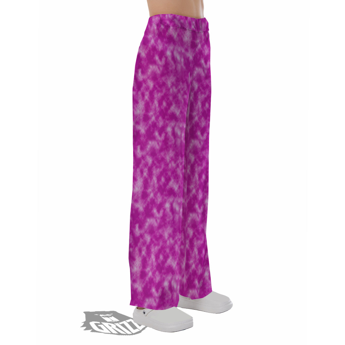 Tie Dye Hot Pink Print Pattern Pajama Pants-grizzshop