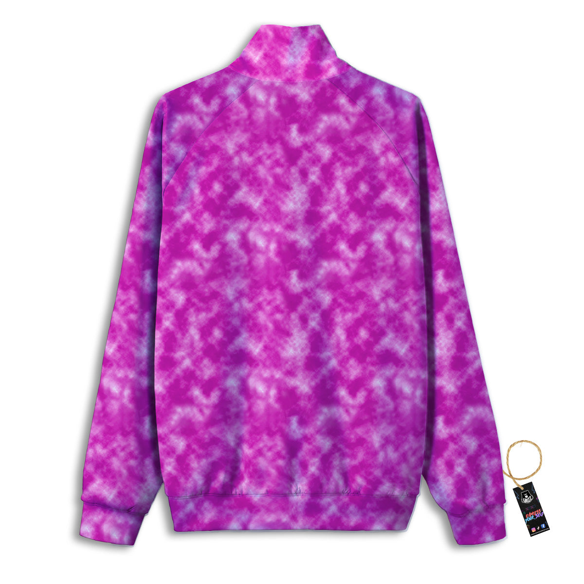 Tie Dye Hot Pink Print Pattern Track Jacket-grizzshop