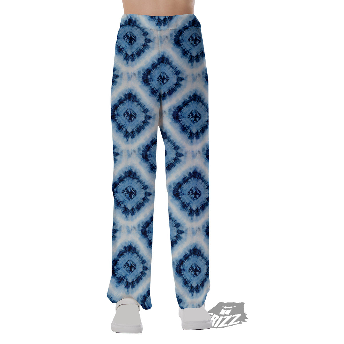 Tie Dye Indigo Color Blue Print Pajama Pants-grizzshop