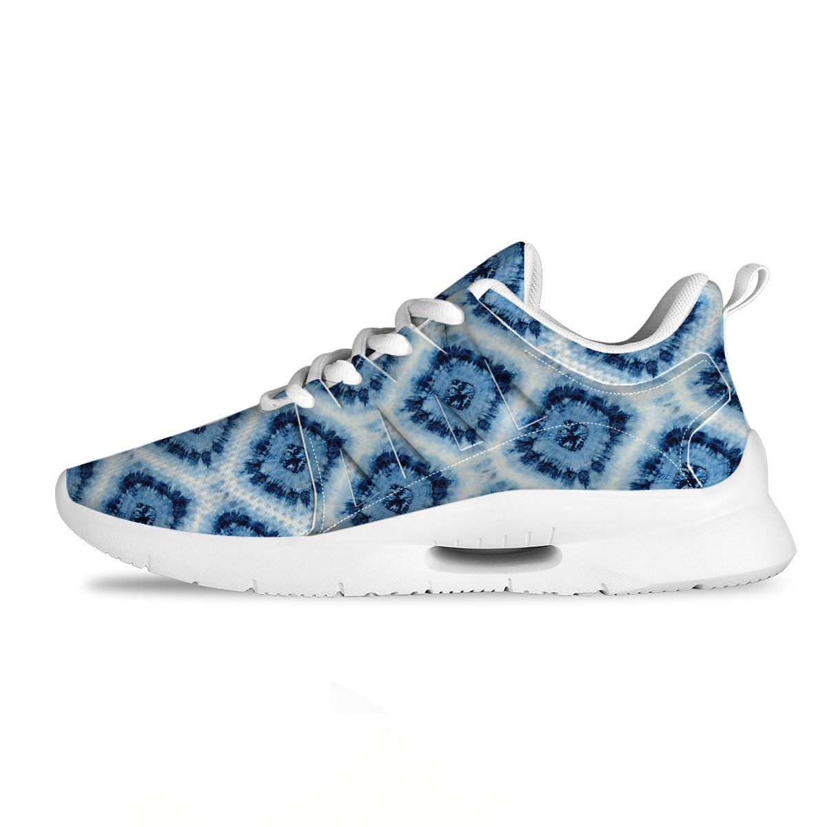 Tie Dye Indigo Color Blue Print Tennis Shoes-grizzshop