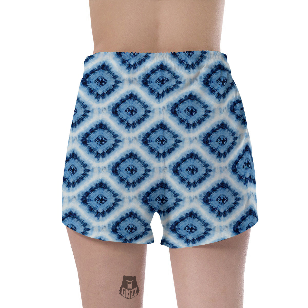 Tie Dye Indigo Color Blue Print Women's Shorts-grizzshop